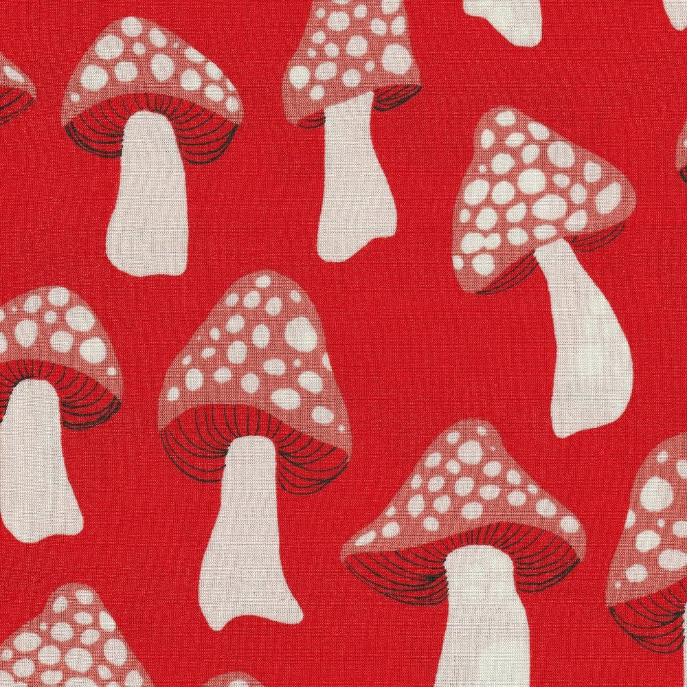 "Amanita Muscaria - Red Mushroom" Fabric - Yardage